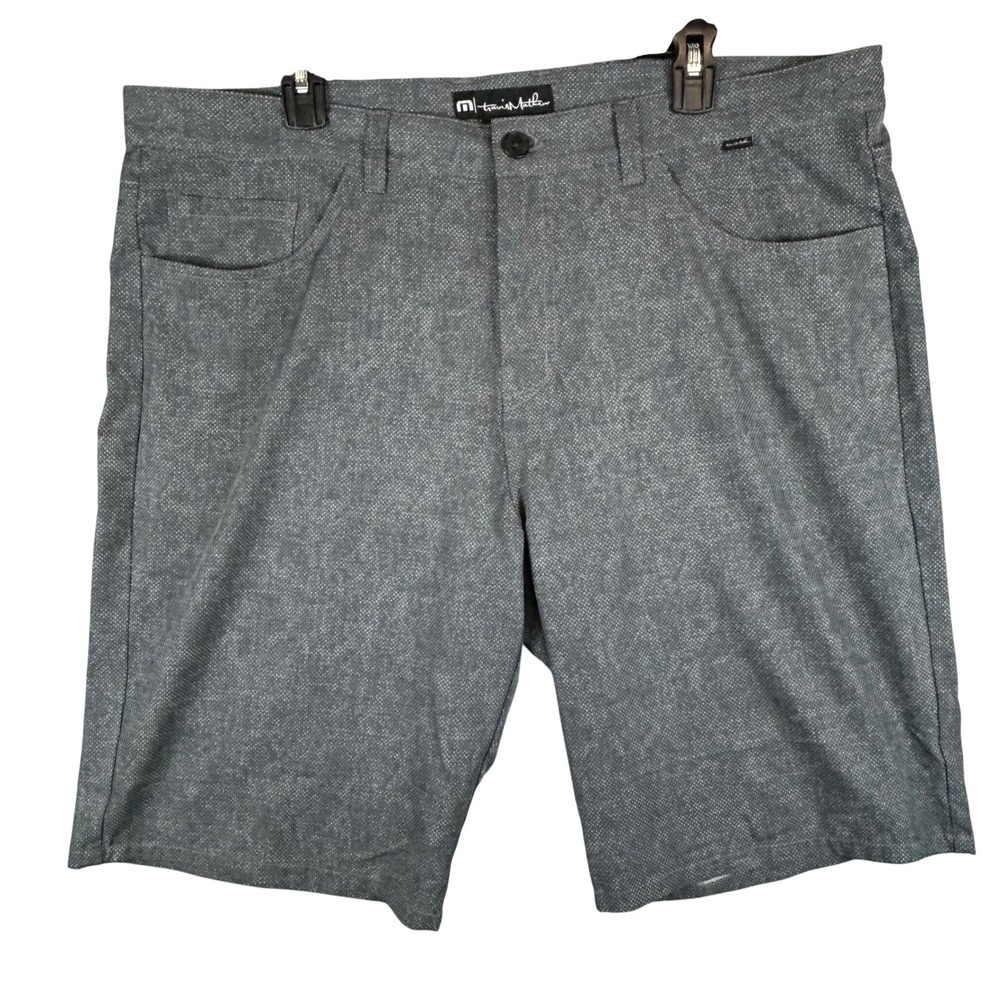 TravisMathew Mens Grey Micro Dot Golf Shorts‎ Size 40 Stretch Performance Casual